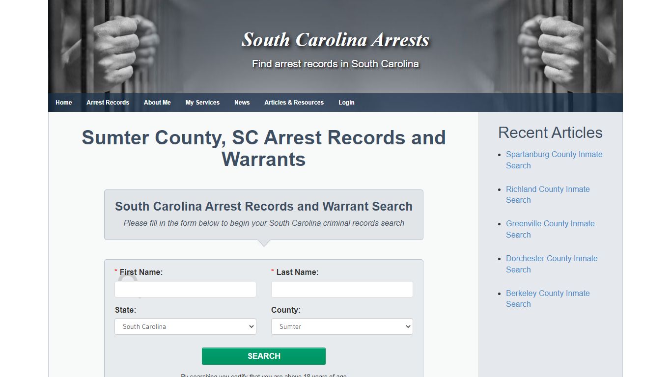 Sumter County, SC Arrest Records and Warrants